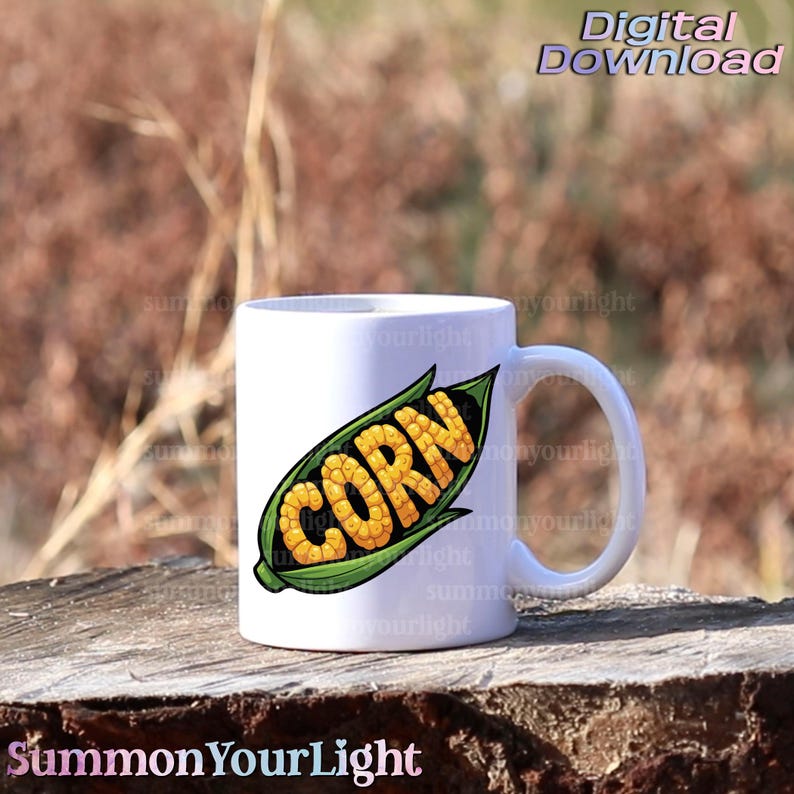 Corn Word Design Corn Word Shape SVG PNG, Vegetable Typography Clipart, Farm Harvest ...