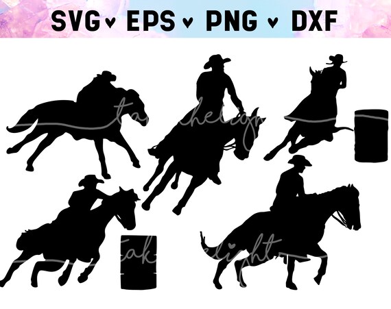 Download Western Country Girl Horseback Riding Barrel Racing Svg Rodeo Etsy