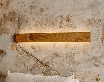 Lampada da parete artigianale in rovere - Nebula C, applique in legno Lampada da comodino minimalista Decorazione per la casa Luce ambientale Lampada da parete Applique murale