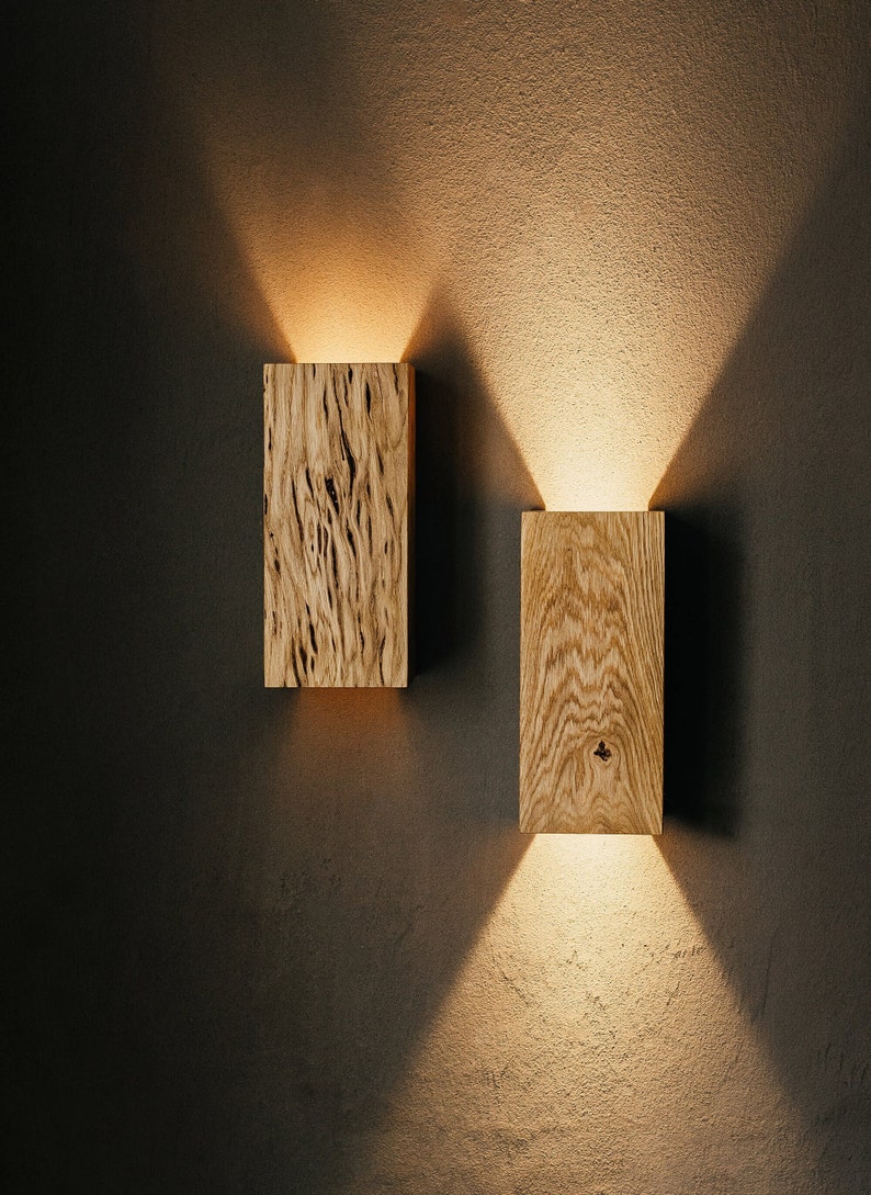 We know wood can be so beautiful, Aurora L - timeless design handcrafted sconce will not disappoint lovers of natural warmth.