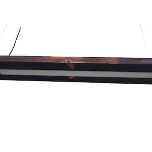 Handmade Rustic Wood LED Pendant Light: Kitchen Island Lighting