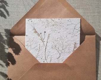 Plantable seed paper greeting card “Nida”