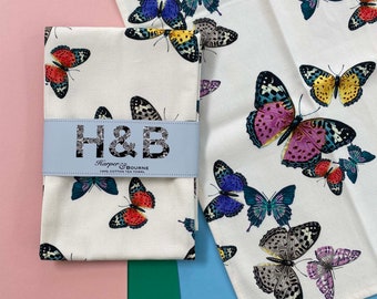 Ivory Butterfly Tea Towel