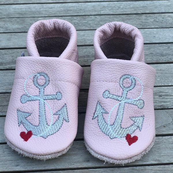 Lederpuschen Krabbelschuhe Babyschuhe Lauflernschuhe