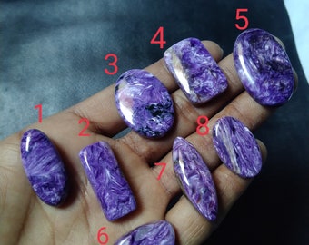 25 Cts Natural Purple Charoite Cabochon Gemstone Rectangle Shape Loose Cabochon Craft Supplies Jewelry Making Size 16x22x6 MM 864