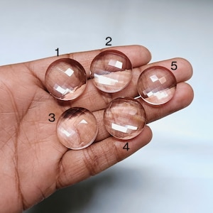 Amazing Crystal Rose Cuts - Crystal Smooth Polished Gemstone 100% Natural Himalayan Crystal