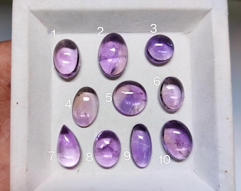 Lindo cabochão de ametista - Formas de mistura de ametista roxas - Tamanho dos anéis de ametista - Qualidade superior - Feito à mão para fazer joias