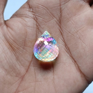 Super Mystic Quartz Mystic Drop Edelsteen Multi Color prachtige Multi Fire Edelsteen Facet Mystic Quartz Drop Perfect voor hanger