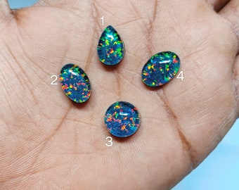 Amazing Rare Multi Fired Aurora Opal Himalayan Crystal Doublets - Handmade Mix Shape Smooth polished Cabochon Size jewelry