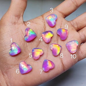 New Arrivals Amazing Arora Opal Himalayan Crystal Doubletes Handmade Heart Shape Smooth polished Faceted making for jewelry