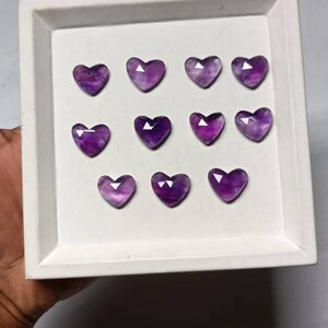 Splendida ametista sfaccettata - cuore di ametista viola - ciondolo di ametista fatto a mano per realizzare gioielli