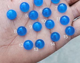 Erstaunlicher Chalcedon-Blau-Cabochon, natürliche Chalcedon-runde Edelsteine von höchster Qualität - glatt poliert für die Herstellung von Schmuck