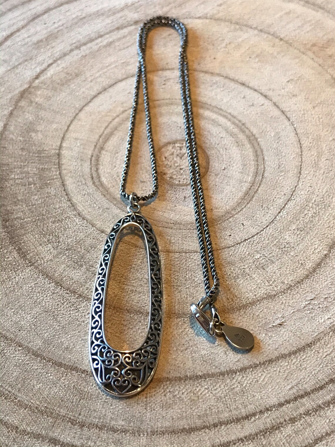 Sterling Silver Silpada Necklace With Oval Pendant Etsy UK