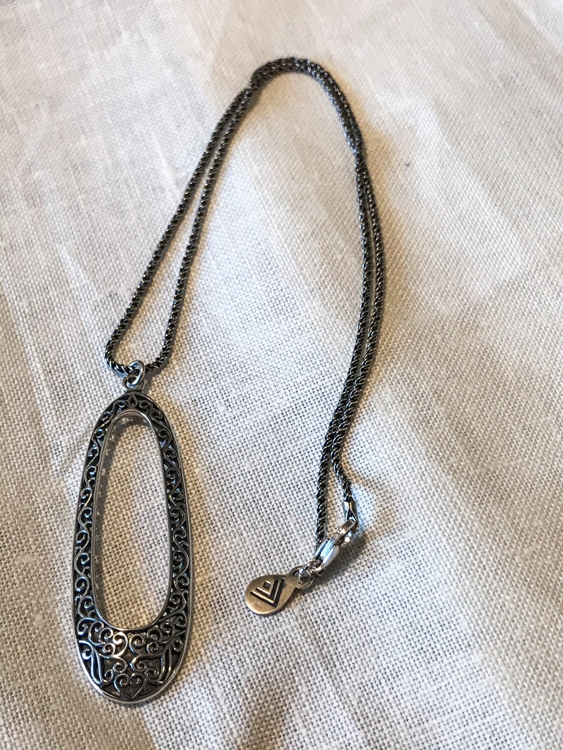 Sterling Silver Silpada Necklace With Oval Pendant Etsy UK