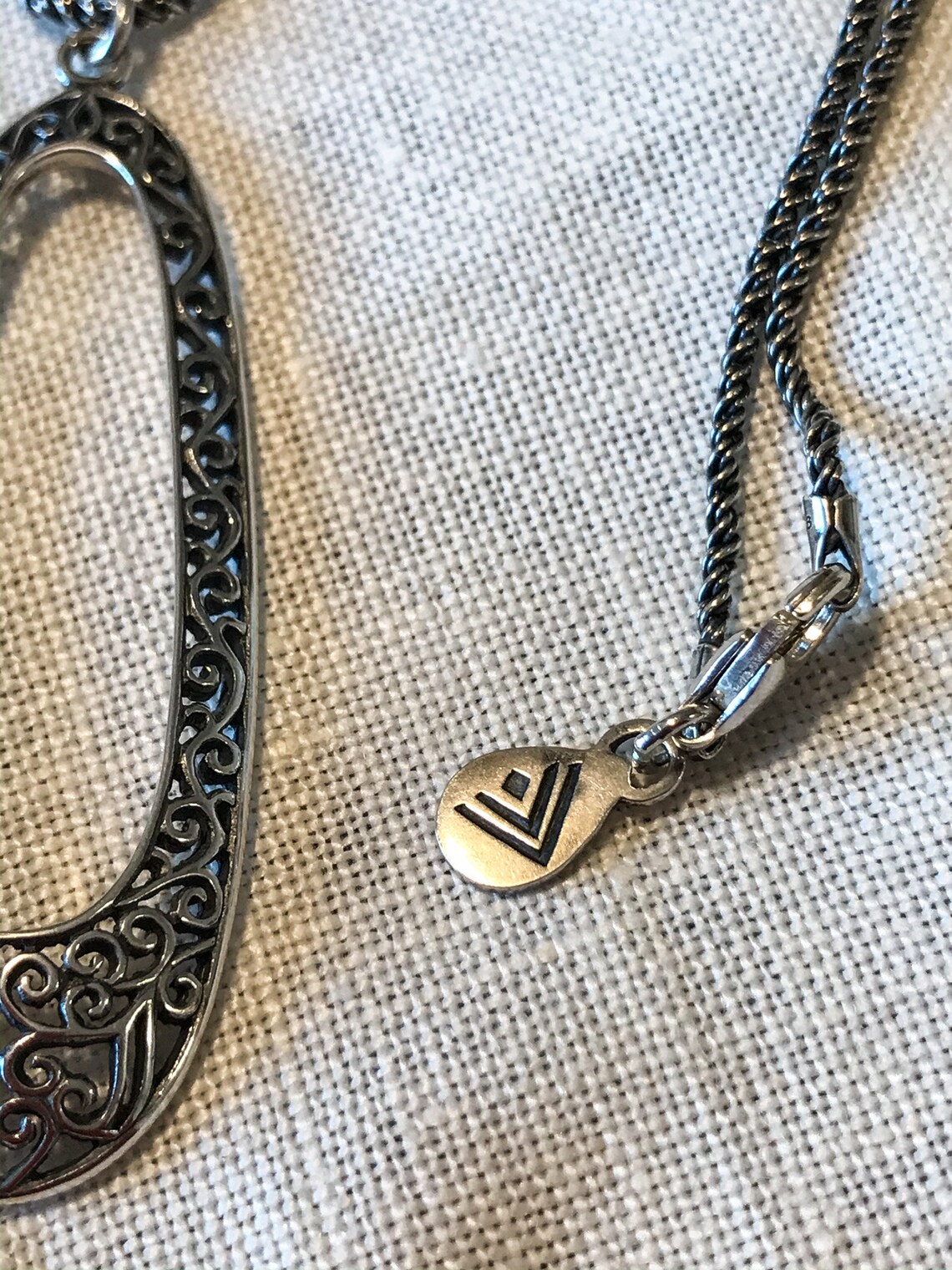 Sterling Silver Silpada Necklace With Oval Pendant Etsy UK