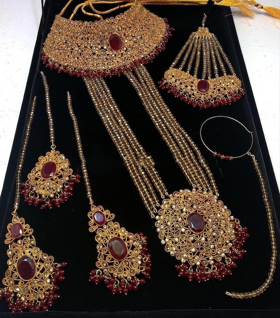 Buy Mansiyaorange Traditional One Gram Gold Long Bridal Jewelry Set For  Women Online at Best Prices in India  JioMart