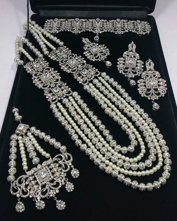 Pakistani Bridal Set Silver Bridal Set Indian Bridal Set