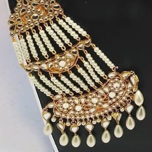 Bridal Jewelry Set , Kundan Jewelry Set , Pakistani Jewelry Set, Indian jewelry Set , Bollywood jewellery Set , Necklace, image 6