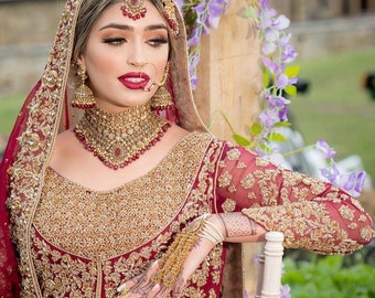 Bridal Jewelry Set Pakistani Jewelry Set Indian Jewelry Set Bollywood Jewellery Set Necklace Necklace With Earrings Jhoomar Etsy UK