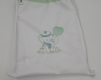Children's backpack gym bag water-repellent embroidered handmade unique