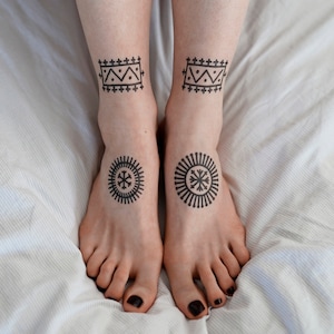 Traditional Croatian Realistic Temporary Tattoos / Ornament tattoo / Traditional tattoo / Tattoo set / Tattoo art