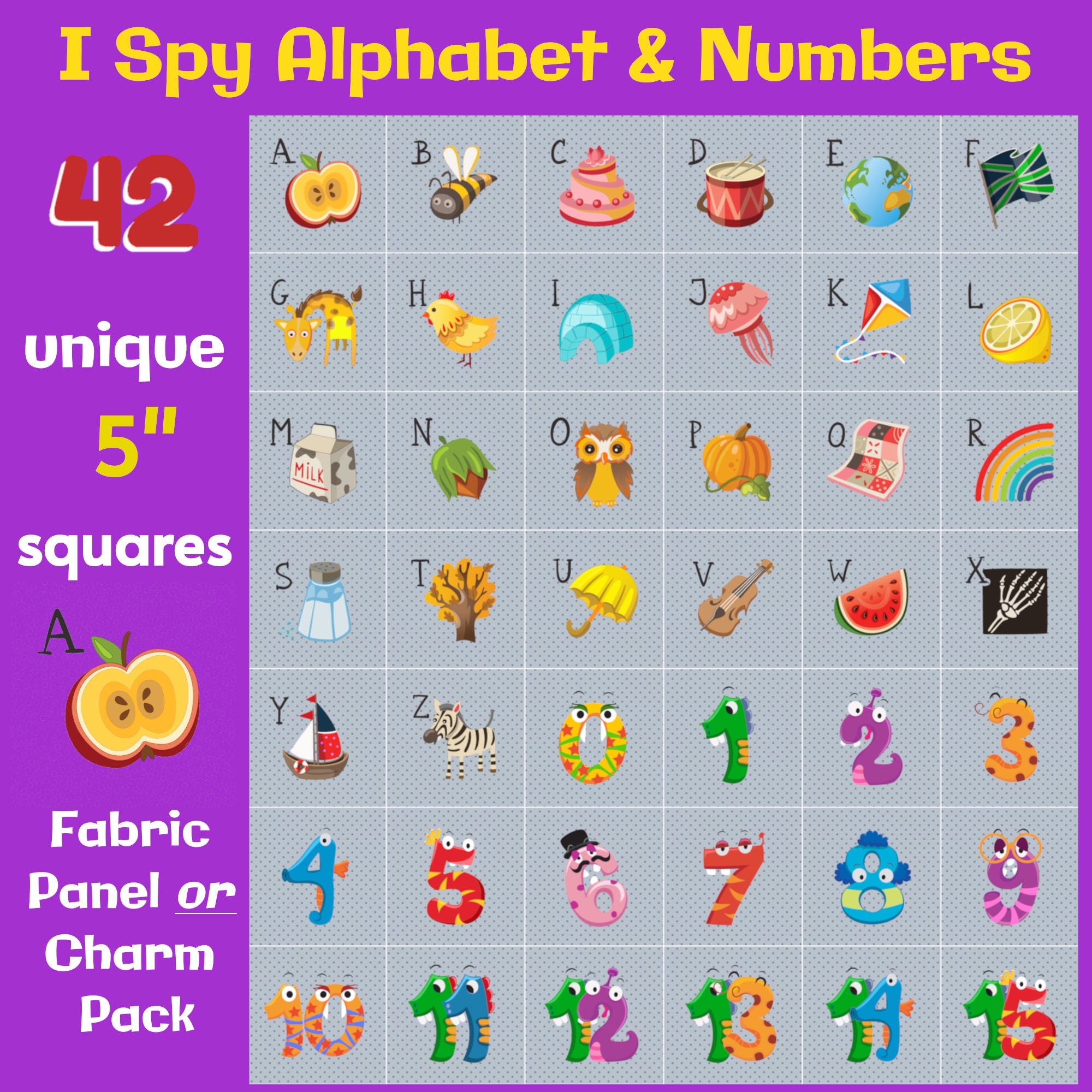 Baby Alphabet Fabric - Etsy