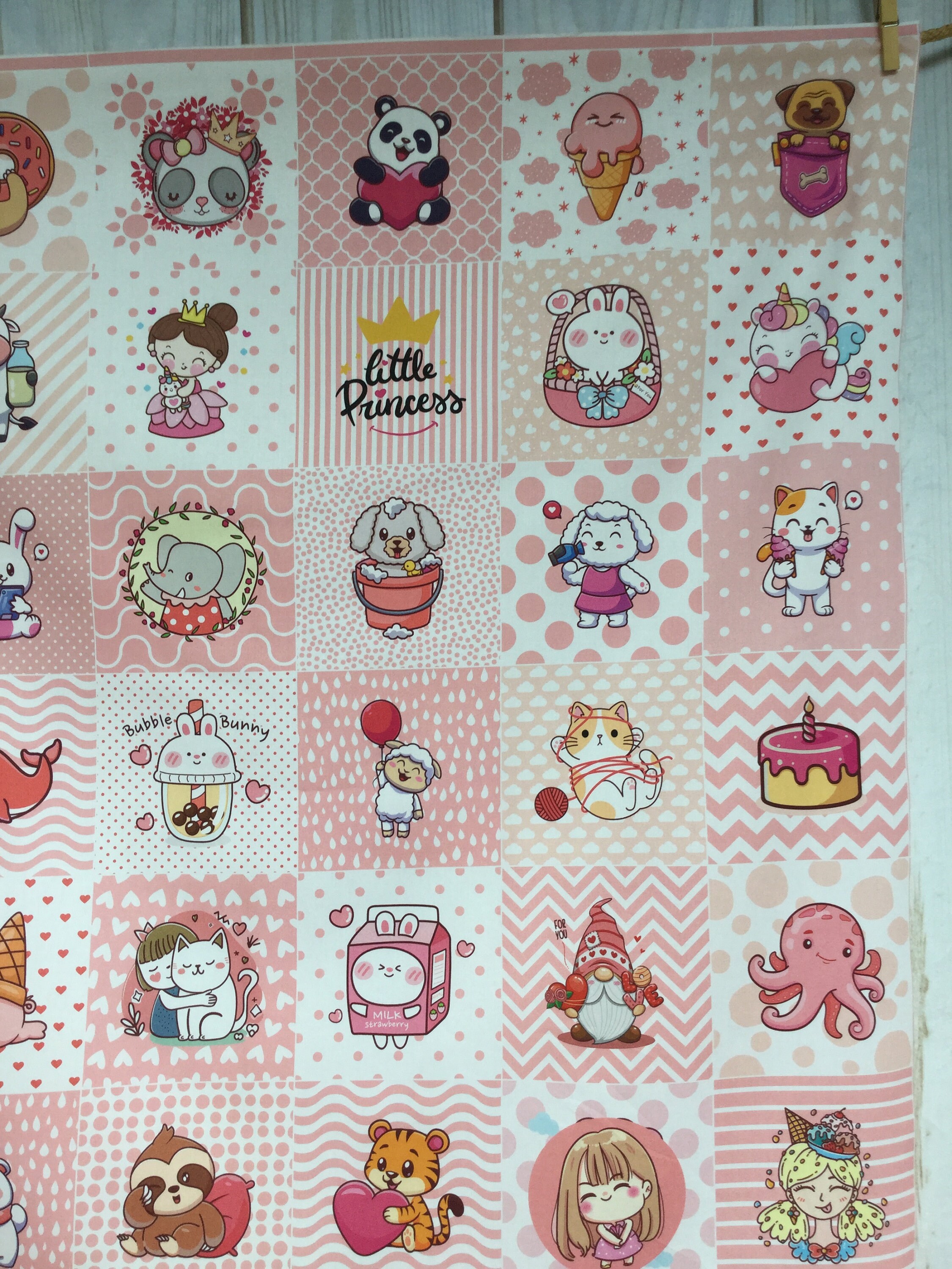 PINK - 42sq - 5”- Charm Pack or Block Panel - 5in Squares