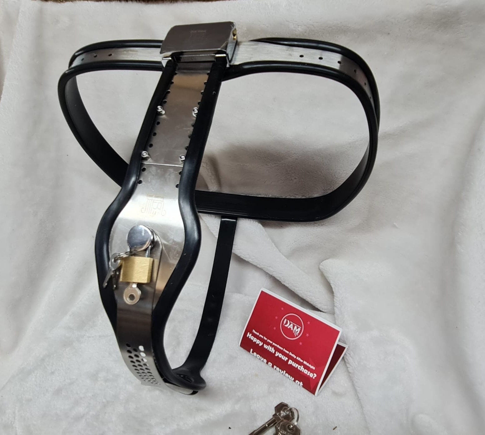 Stainless Steel Female Chastity Belt Device Pants Back SPLIT + Plug  Removable