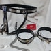 Full Male Chastity Belt Device blue or black Stainless & thigh bands kit, mature