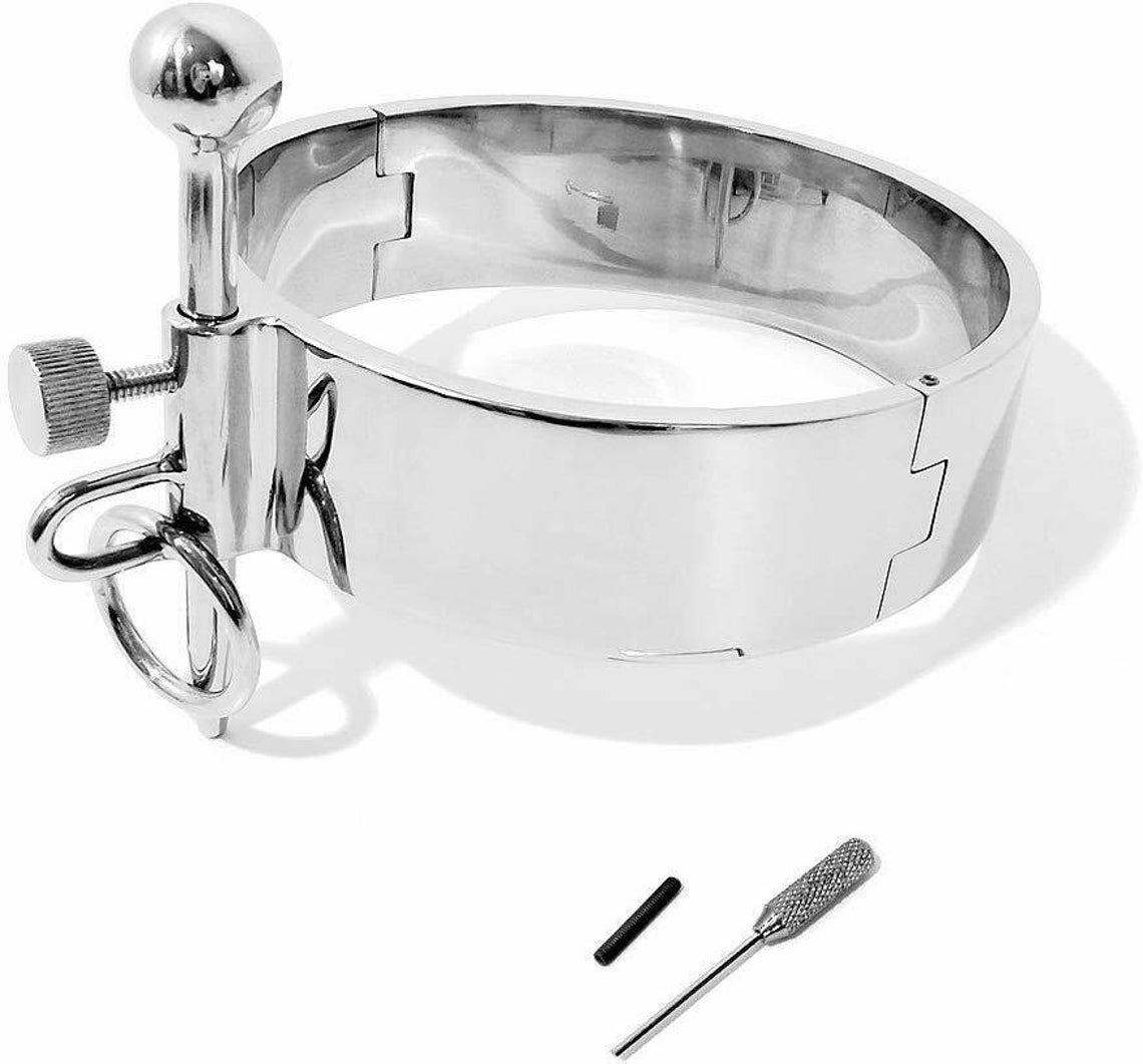 Steel Slave Collar Locking Stainless with Adjustable Head Etsy