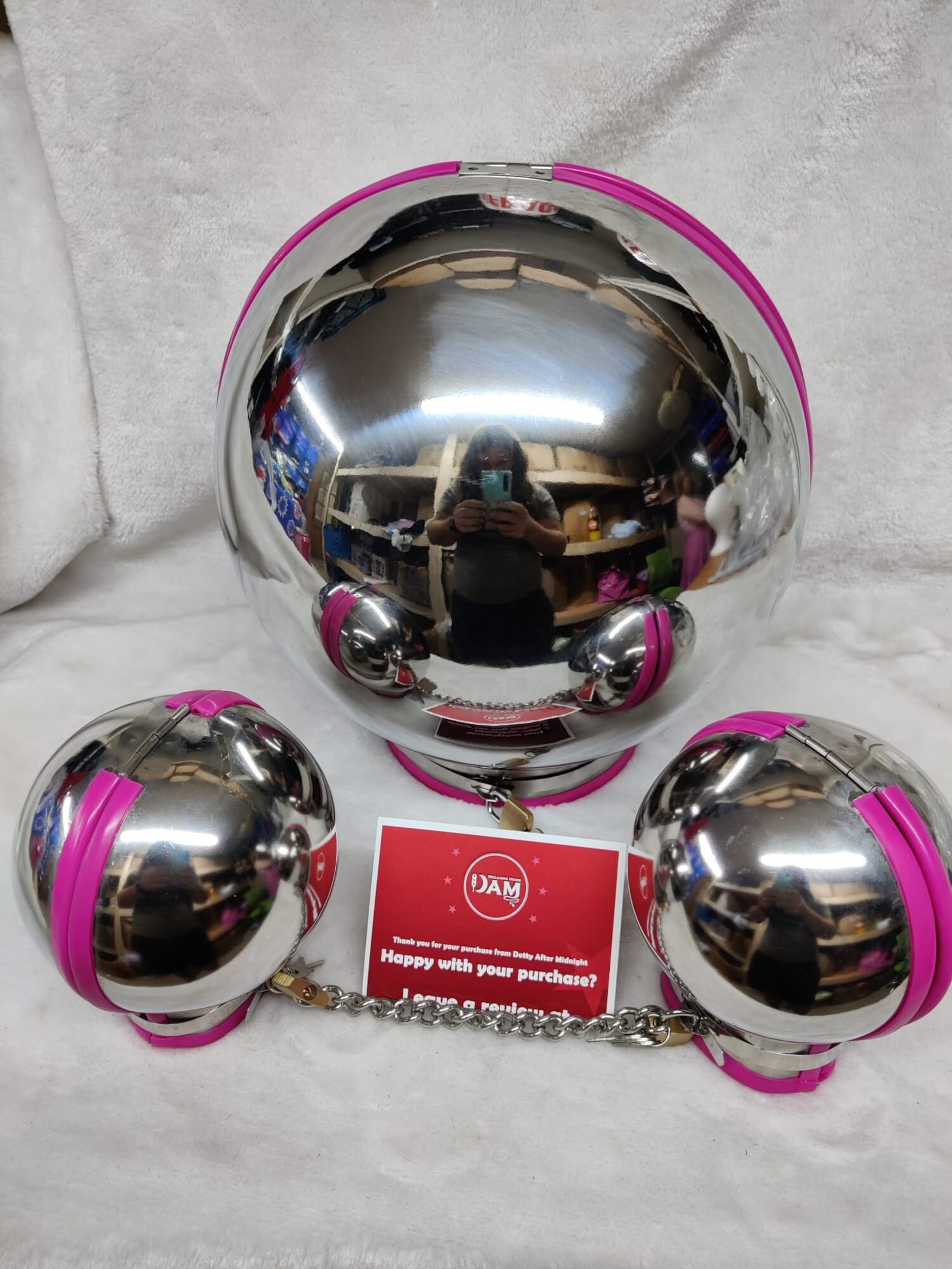 Stainless Steel Steel Head Cage/ball With Lock Metal Goth Etsy