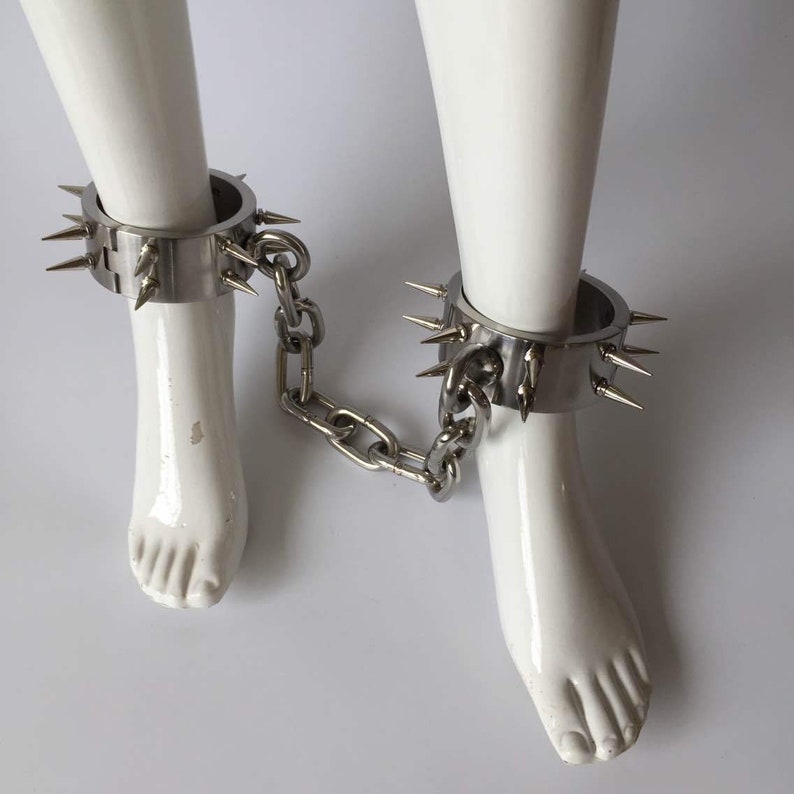 GOTHIC Unisex Stainless Steel Handcuffs Thick With SPIKES Etsy