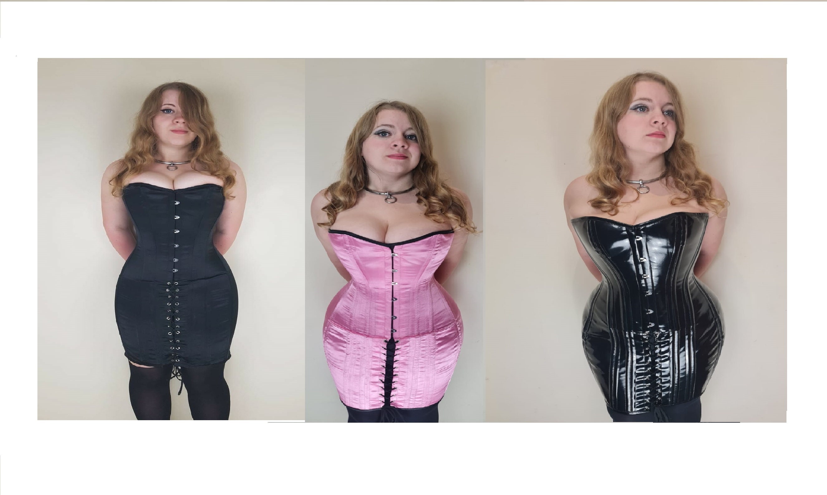 Hobble Corset Dress, Tight Lacing, Steel Bones, Overbust Pvc or