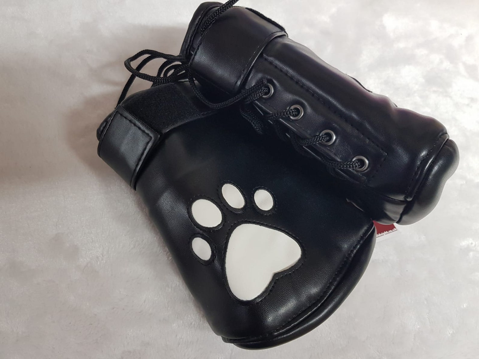 Faux Leather bondage dog mitts for Puppy play bondage Etsy