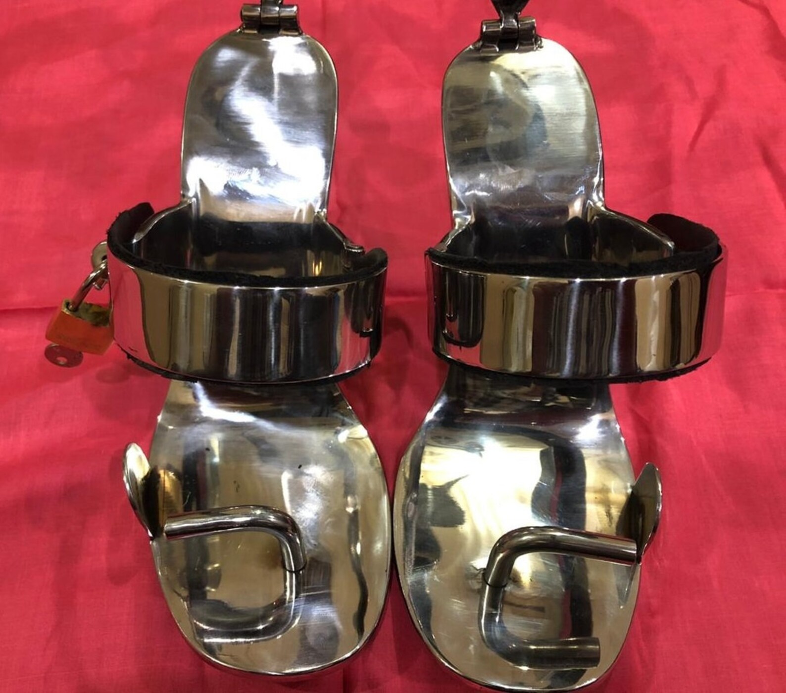 Full Stainless Steel Locking High Heels Shoes With 4 Inch Heel Etsy