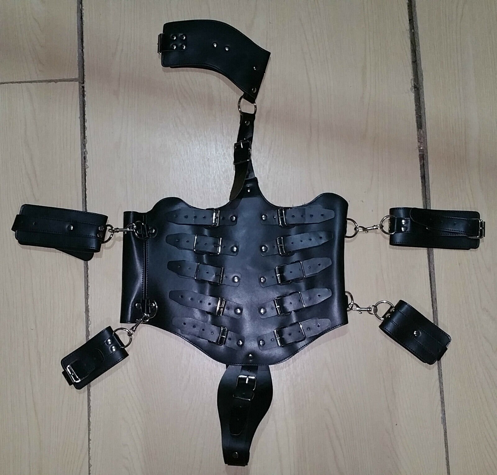 Full Body restraint Costume with wrist and Thigh Cuffs Etsy