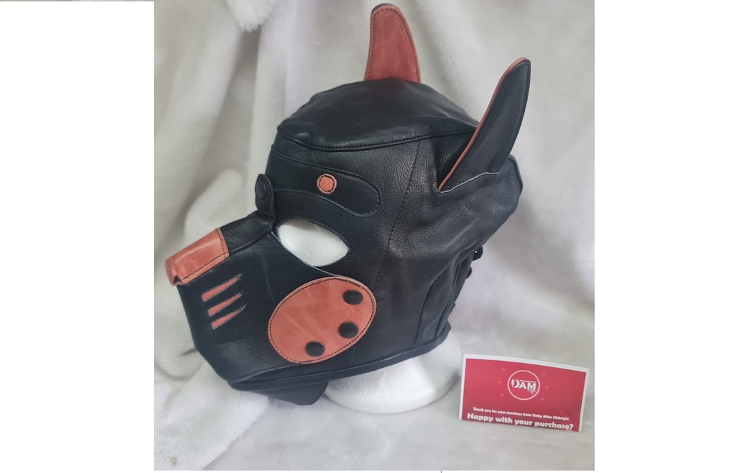Real Leather Puppy Mask, for Puppy Play, Bondage, Restraint Mature - Etsy