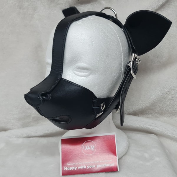 Puppy Play mask Harness With ears mature