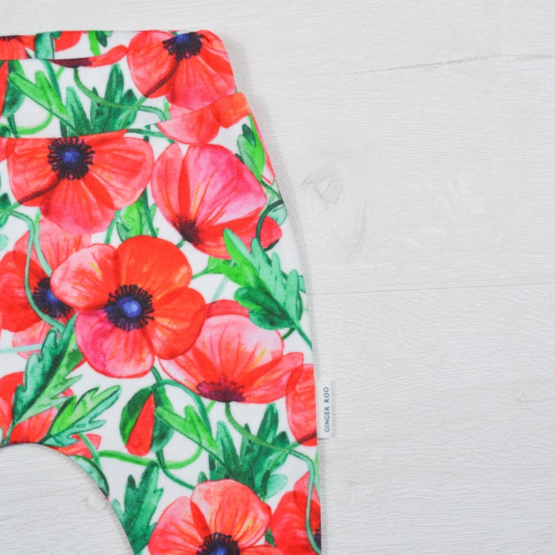 Poppy Fields Remembrance Organic Baby Children/'s Leggings