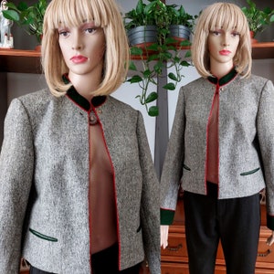 GOSSL Salzburg vintage trachten jacket for women made in Austria/Tyrolean Bavarian Oktoberfest wool  Dirndl jacket/Women&#39;s tweed wool blazer