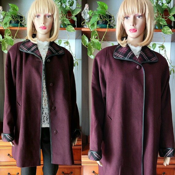 Round the 70's World Wool Blend Coat