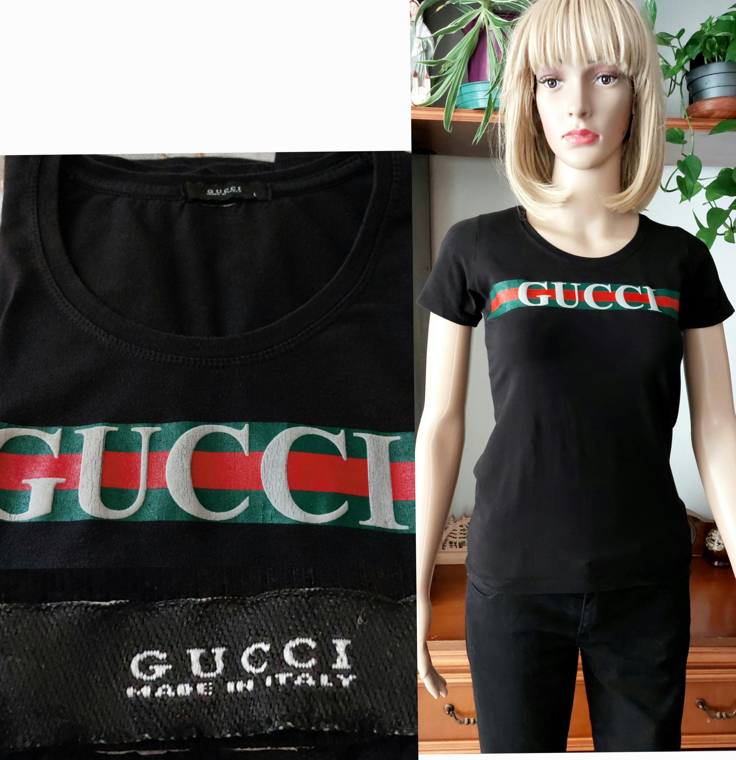 GUCCIグッチScoop-Neck Logo Tank Top Tシャツ Gucci Tank Top - Etsy
