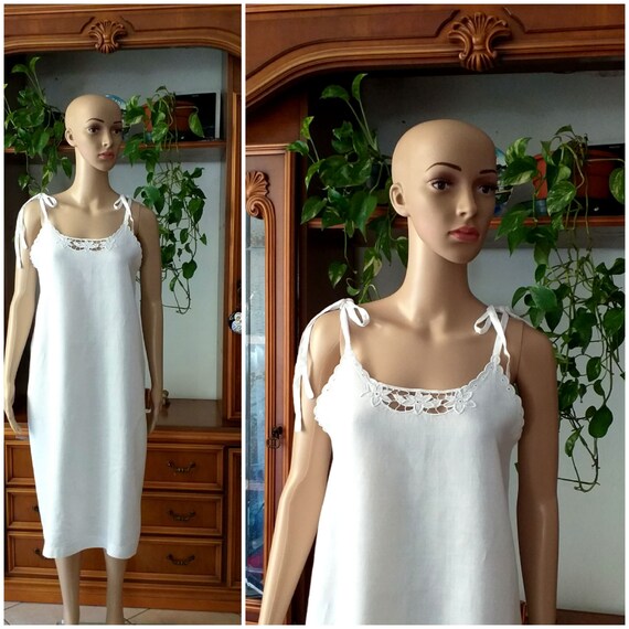 Antique Italian Edwardian Victorian Night Gown Dre