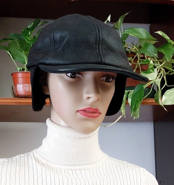 Shearling Hat Men-leather Sheepskin Newsboy Cap: Austrian  display picture 2