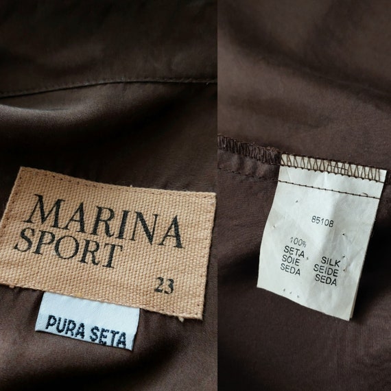 MARINA RINALDI Marina Sport 80s vintage 100% silk… - image 5