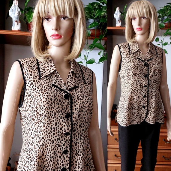 ITALIAN vintage 100% pure silk blouse for women/L… - image 2