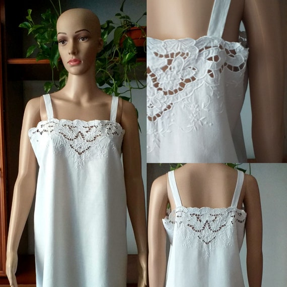 Antique Edwardian linen dress/Victorian style Brod