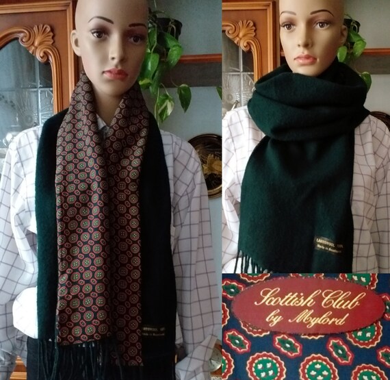 Lambswool scarf/ Scotland silk and wool scarf mens