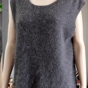 American Vintage Angora Blend Sweater Vest: Oversized Knit Top
