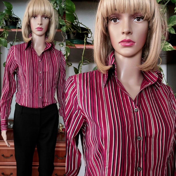 ETRO MILANO vintage striped cotton blouse made in… - image 2